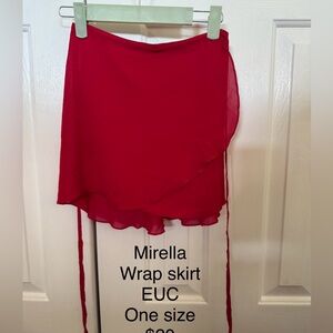 Mirella Red Wrap Skirt